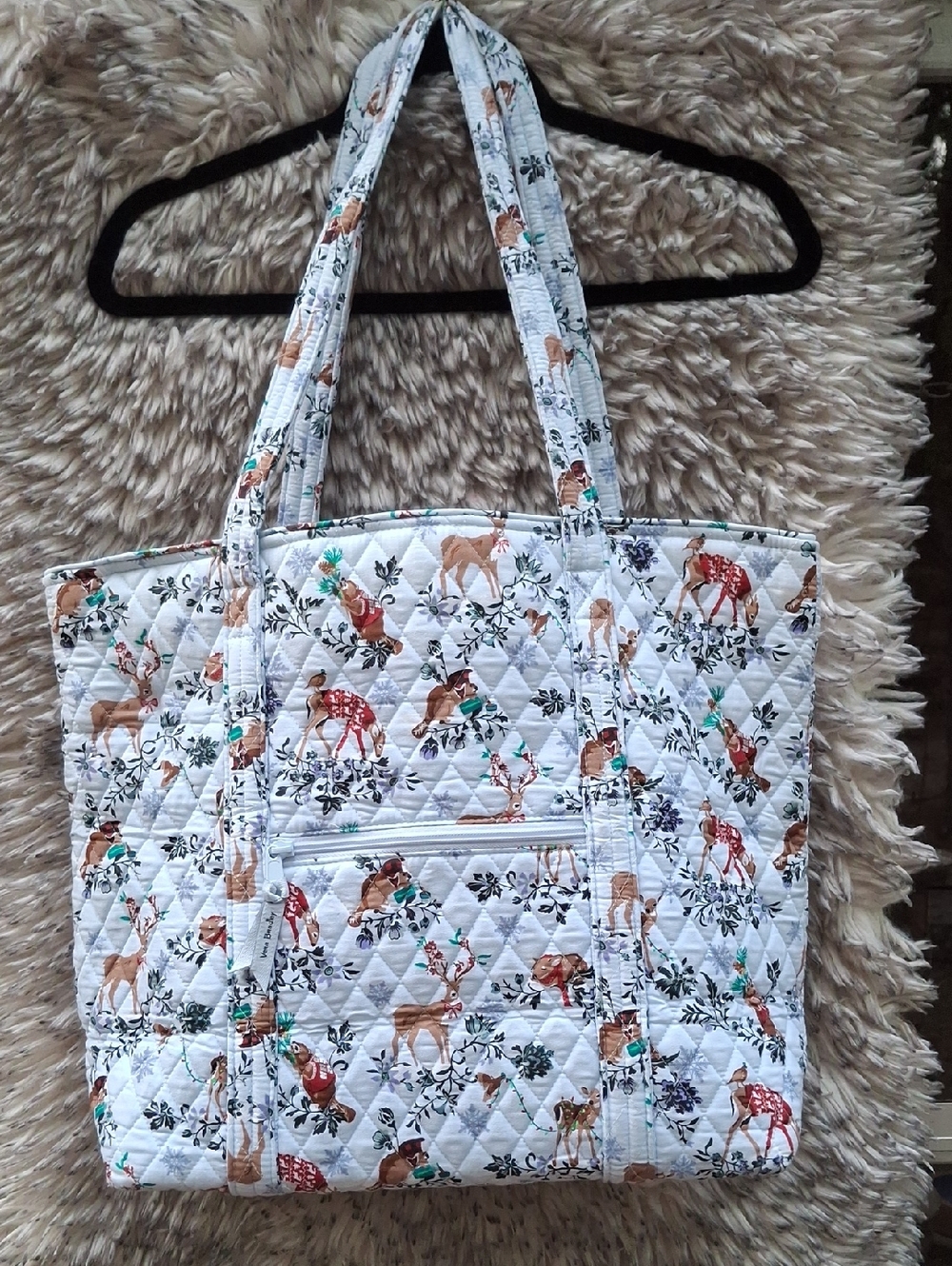 Vera Bradley Quilted Tote with Deer Print